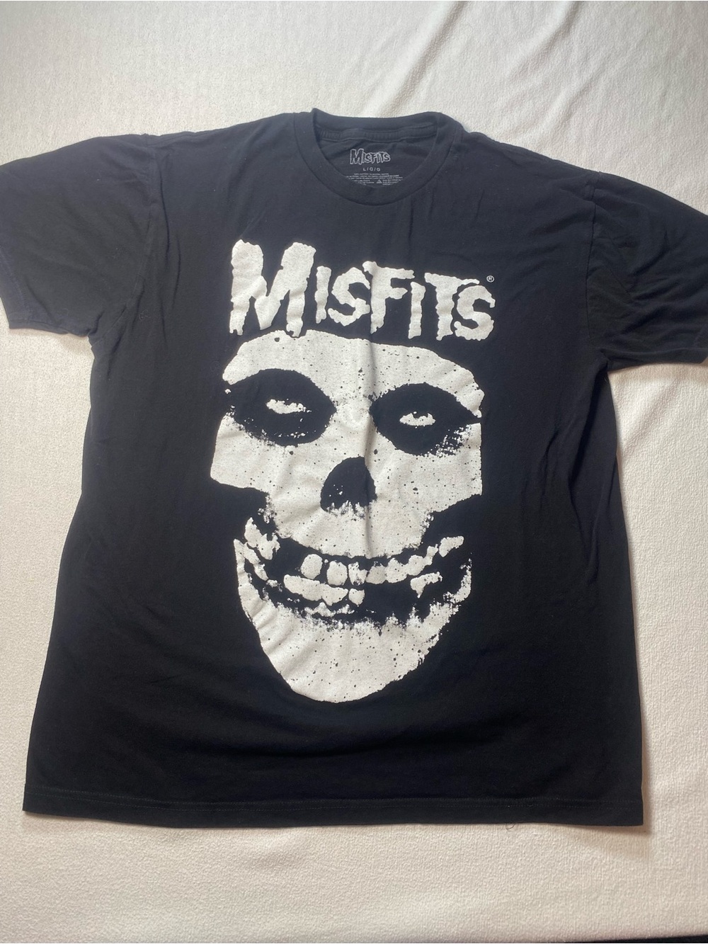 Misfits Men's Black Graphic Logo Large T-Shirt